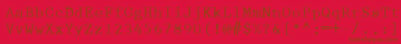 More about PrestigeEliteLtBold Font PrestigeEliteLtBold Font – Brown Fonts on Red Background