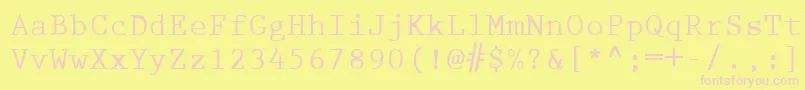 PrestigeEliteLtBold Font – Pink Fonts on Yellow Background