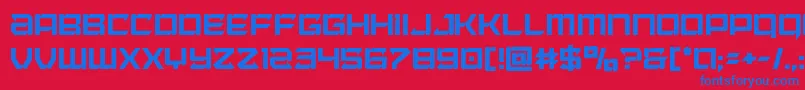 Laserwolfcond Font – Blue Fonts on Red Background