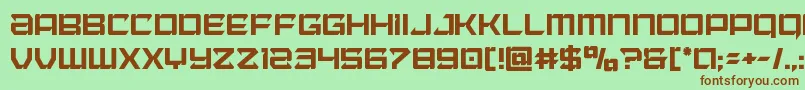 Laserwolfcond Font – Brown Fonts on Green Background