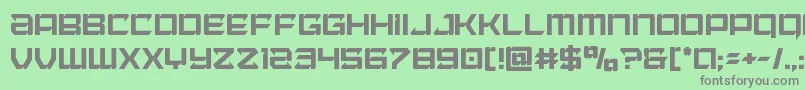 Laserwolfcond Font – Gray Fonts on Green Background