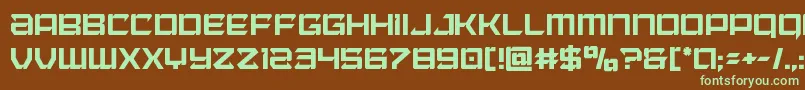 Laserwolfcond Font – Green Fonts on Brown Background