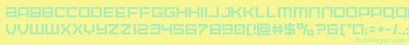 Laserwolfcond Font – Green Fonts on Yellow Background