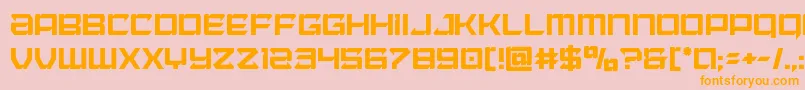 Laserwolfcond Font – Orange Fonts on Pink Background