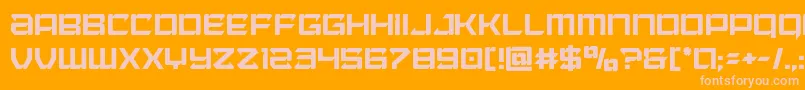 Laserwolfcond Font – Pink Fonts on Orange Background