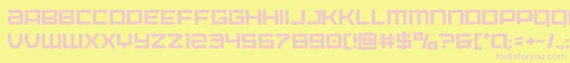 Laserwolfcond Font – Pink Fonts on Yellow Background