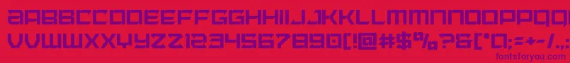 Laserwolfcond Font – Purple Fonts on Red Background