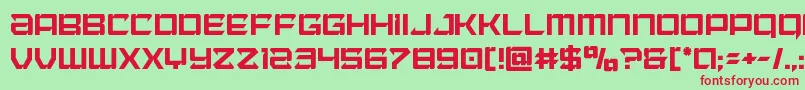 Laserwolfcond Font – Red Fonts on Green Background