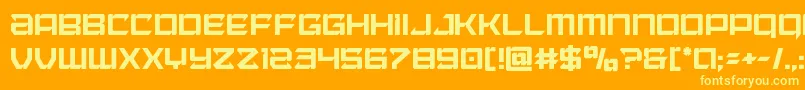 Laserwolfcond Font – Yellow Fonts on Orange Background