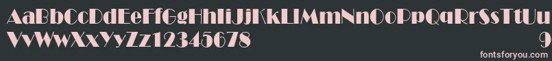 BroadwaycndNormal Font – Pink Fonts on Black Background