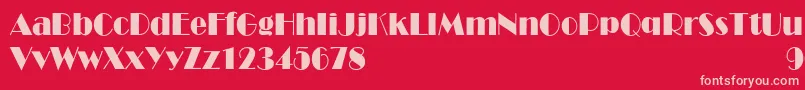 BroadwaycndNormal Font – Pink Fonts on Red Background