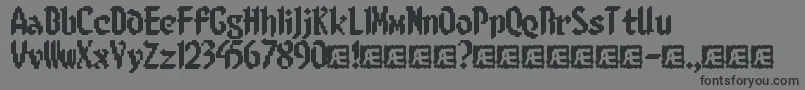 8BitLimitRBrk Font – Black Fonts on Gray Background