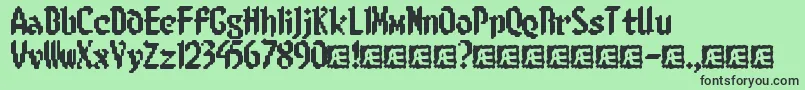 8BitLimitRBrk Font – Black Fonts on Green Background