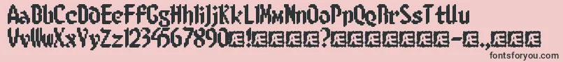 8BitLimitRBrk Font – Black Fonts on Pink Background