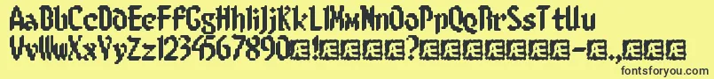 8BitLimitRBrk Font – Black Fonts on Yellow Background