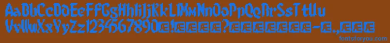 8BitLimitRBrk Font – Blue Fonts on Brown Background