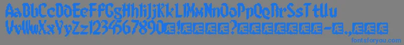 8BitLimitRBrk Font – Blue Fonts on Gray Background
