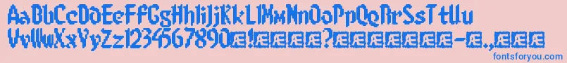 8BitLimitRBrk Font – Blue Fonts on Pink Background