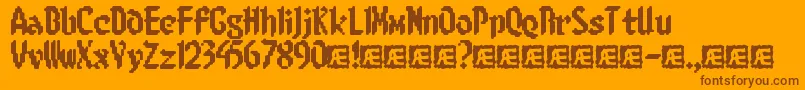 8BitLimitRBrk Font – Brown Fonts on Orange Background