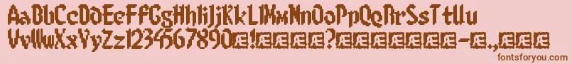 8BitLimitRBrk Font – Brown Fonts on Pink Background
