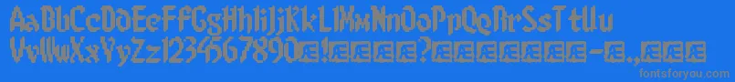 8BitLimitRBrk Font – Gray Fonts on Blue Background