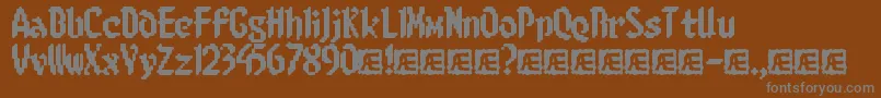 8BitLimitRBrk Font – Gray Fonts on Brown Background