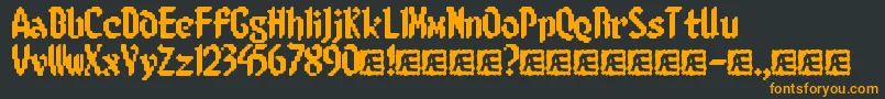8BitLimitRBrk Font – Orange Fonts on Black Background