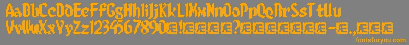 8BitLimitRBrk Font – Orange Fonts on Gray Background