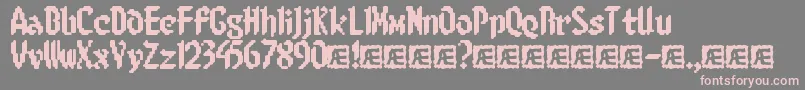 8BitLimitRBrk Font – Pink Fonts on Gray Background
