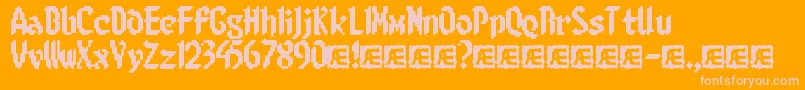 8BitLimitRBrk Font – Pink Fonts on Orange Background