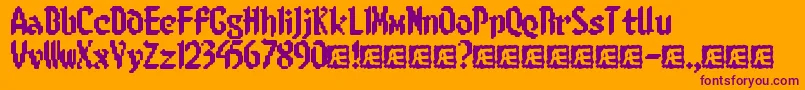 8BitLimitRBrk Font – Purple Fonts on Orange Background