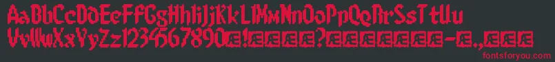 8BitLimitRBrk Font – Red Fonts on Black Background