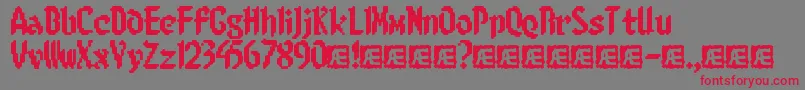 8BitLimitRBrk Font – Red Fonts on Gray Background