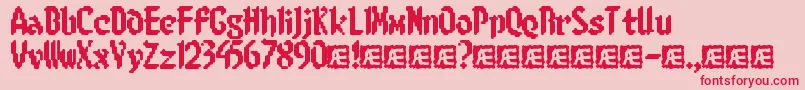 8BitLimitRBrk Font – Red Fonts on Pink Background
