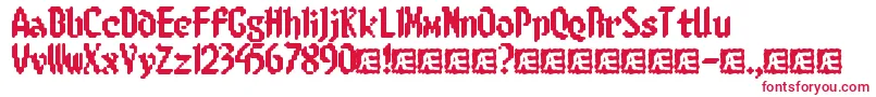 8BitLimitRBrk Font – Red Fonts on White Background