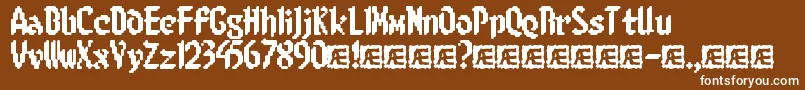 8BitLimitRBrk Font – White Fonts on Brown Background