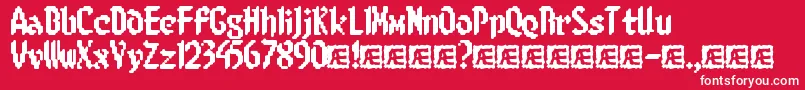 8BitLimitRBrk Font – White Fonts on Red Background
