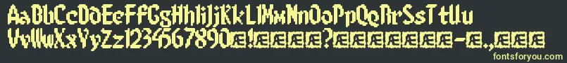 8BitLimitRBrk Font – Yellow Fonts on Black Background