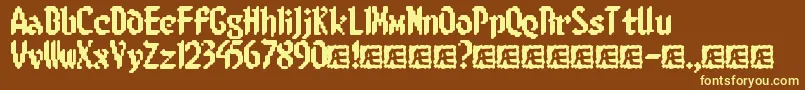 8BitLimitRBrk Font – Yellow Fonts on Brown Background