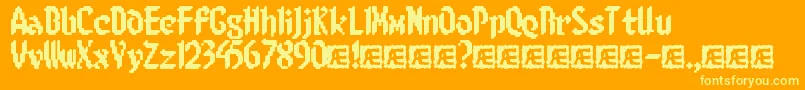 8BitLimitRBrk Font – Yellow Fonts on Orange Background