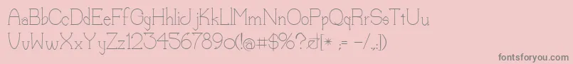 Lorena Font – Gray Fonts on Pink Background