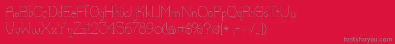 Lorena Font – Gray Fonts on Red Background