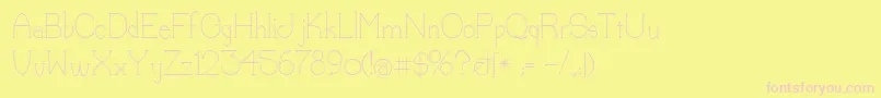 Czcionka Lorena – różowe czcionki na żółtym tle