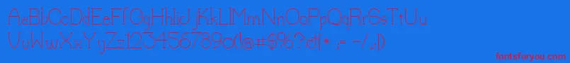 Lorena Font – Red Fonts on Blue Background