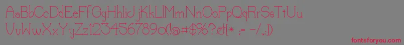 Lorena Font – Red Fonts on Gray Background