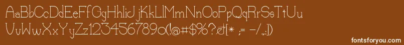 Lorena Font – White Fonts on Brown Background