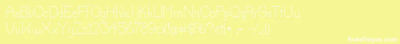 Lorena Font – White Fonts on Yellow Background