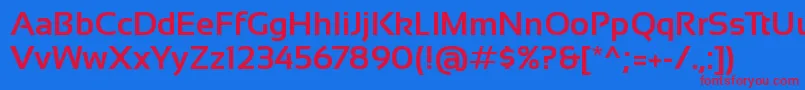 SansationBold Font – Red Fonts on Blue Background