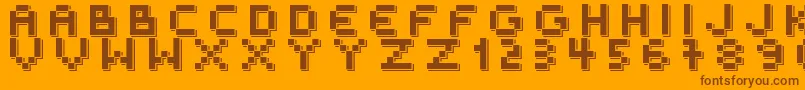 OuterSpace Font – Brown Fonts on Orange Background
