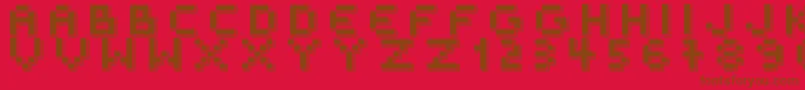 OuterSpace Font – Brown Fonts on Red Background